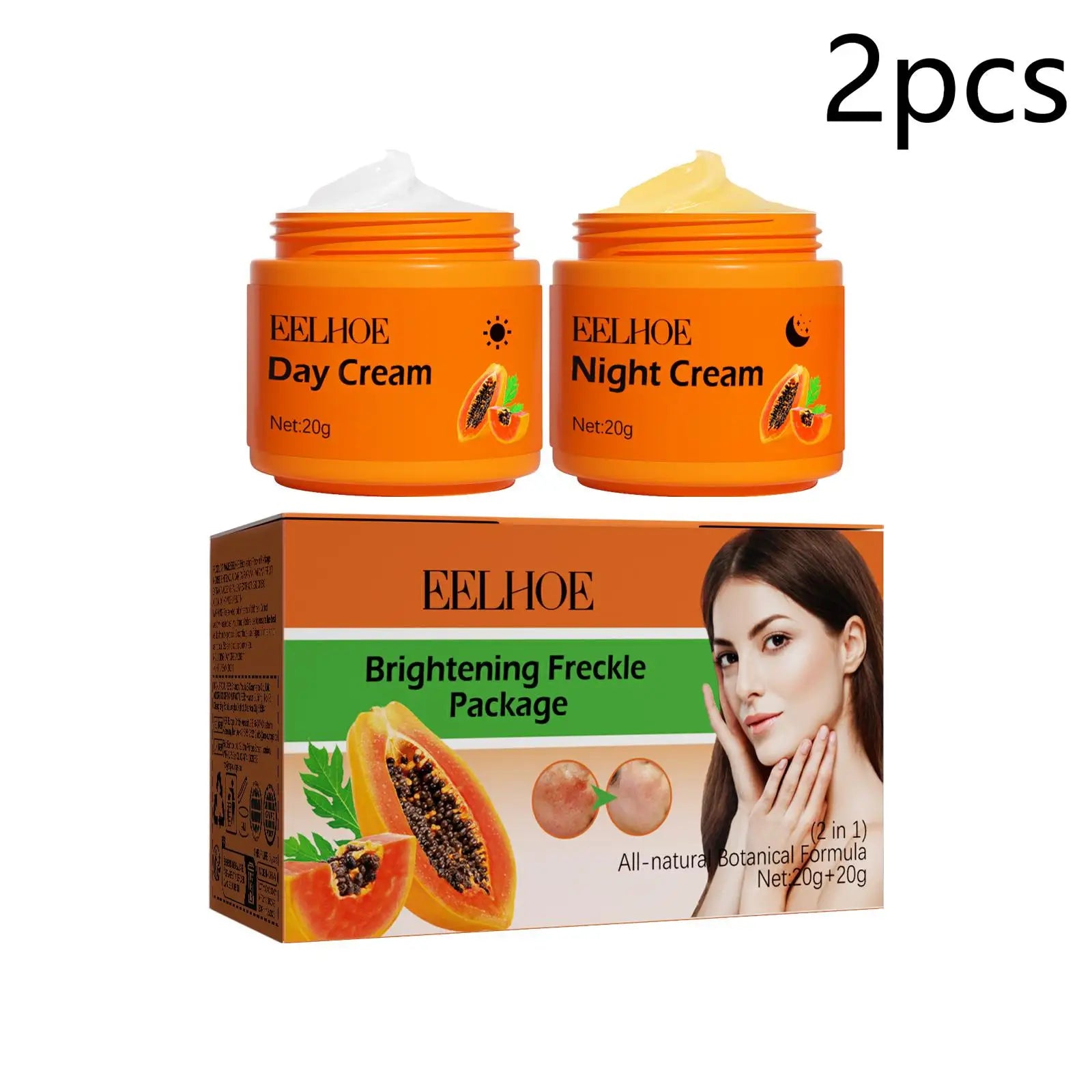 Creme iluminador de mamão, cuidados com manchas escuras e hidratante de tom uniforme, creme facial nutritivo diário
