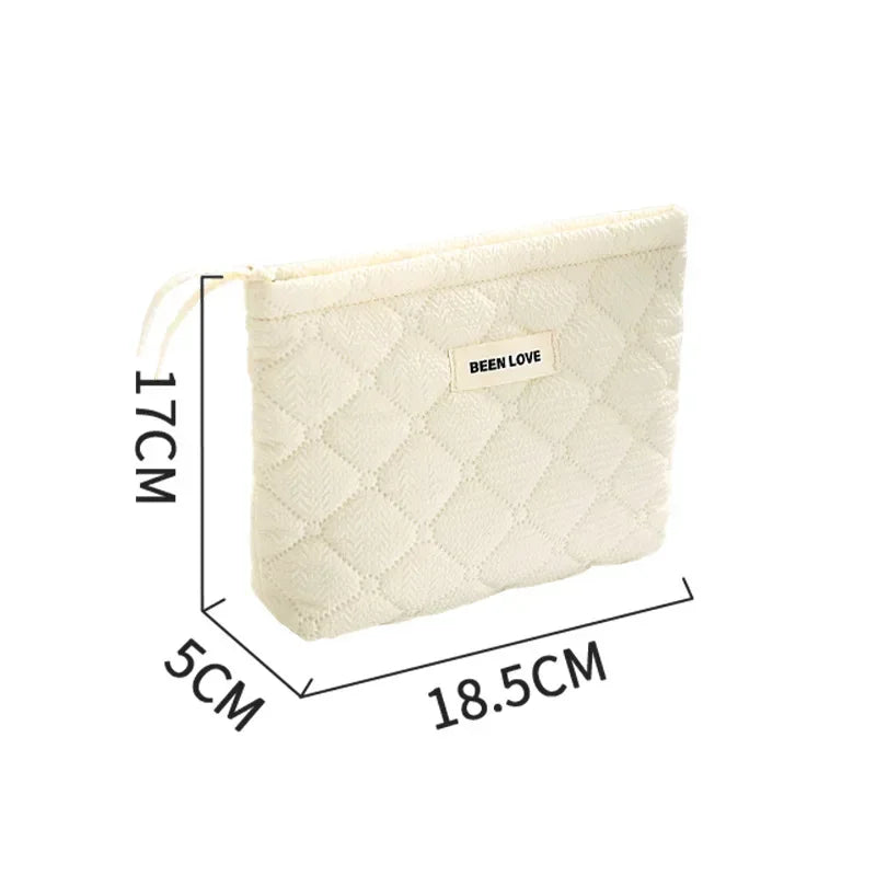 Conjunto de bolsa de maquiagem acolchoada bolsa de maquiagem feminina grande floral sacos de maquiagem bonito algodão bolsa cosmética viagem saco de armazenamento de produtos de higiene pessoal