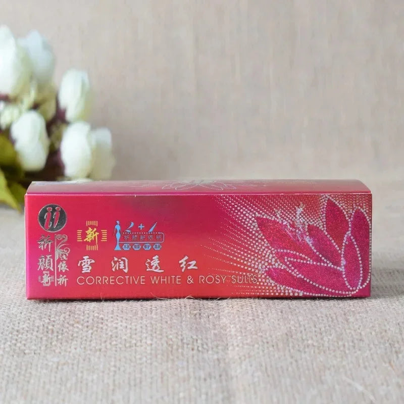 Yiqi Beauty - Conjunto de Coberturas Vermelhas Clareadoras para Mulheres, Creme ABC Hidratante, Bai Li Tou Hong, Eficaz por 7 Dias