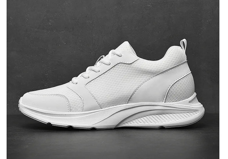 Homens sapatos de elevador aumento de altura tênis sapatos para homem 10cm esportes sapatos casuais invisível sapatos de aumento interno para homem 8cm