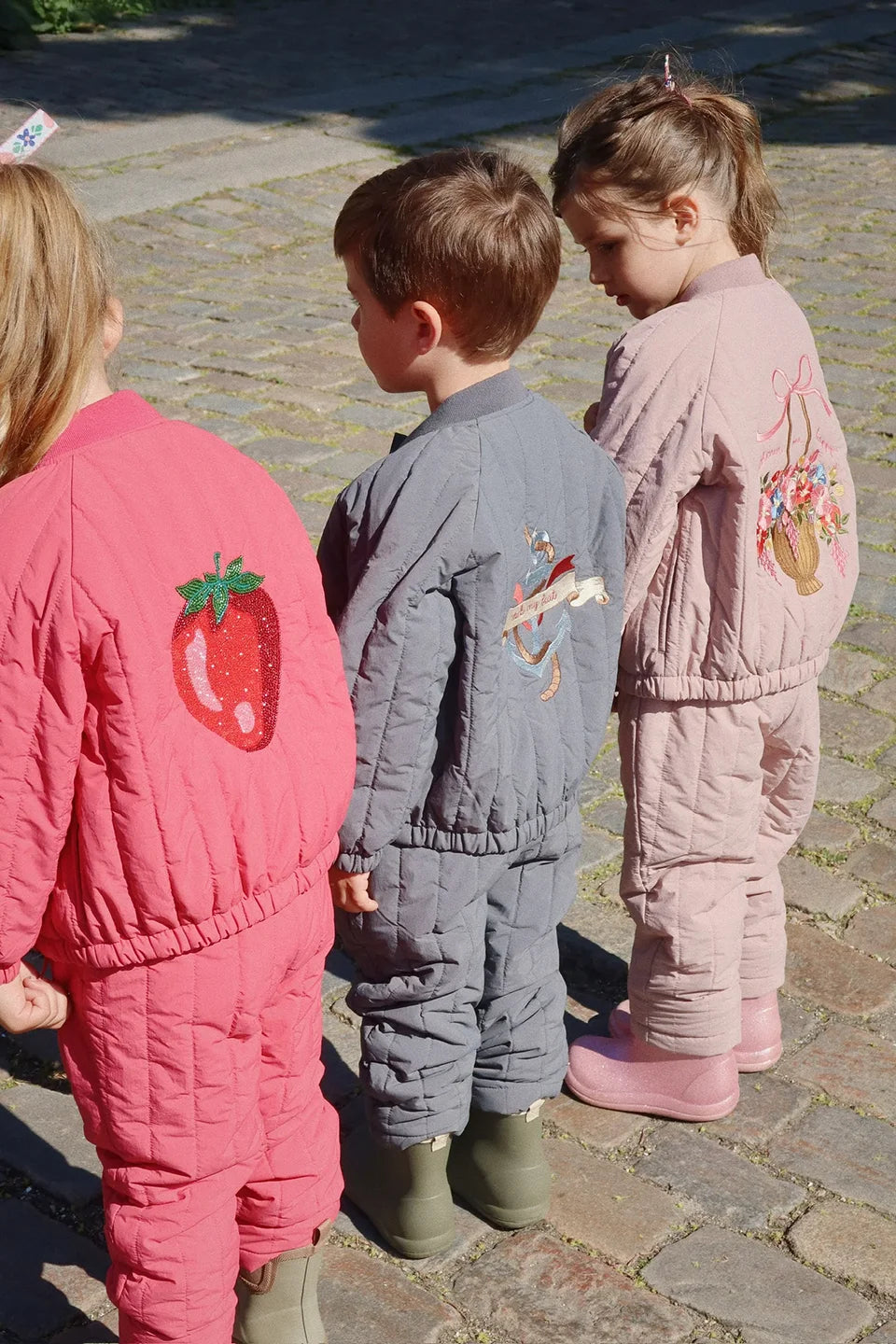 Novo 2025 ks meninas dos desenhos animados algodão velo casacos de inverno da criança meninos jaqueta de lã de cordeiro crianças casaco bordado crianças outwear roupas