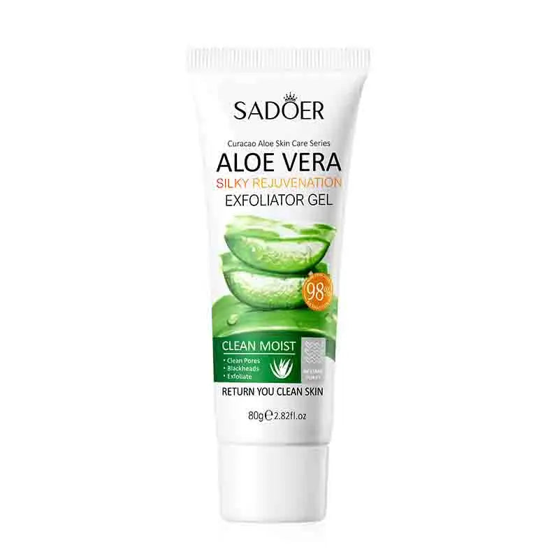 SADOER Gel Esfoliante Facial de Aloe Vera: Limpeza Profunda, Hidratação Suave e Esfoliação Facial