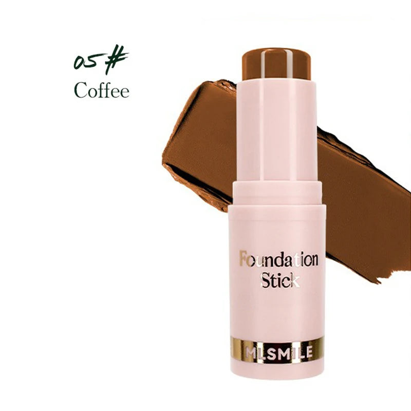 Rosto maquiagem vara fundação creme 6 cores hidratante cobertura completa tom de pele escura natural fosco corretivo maquiagem profissional