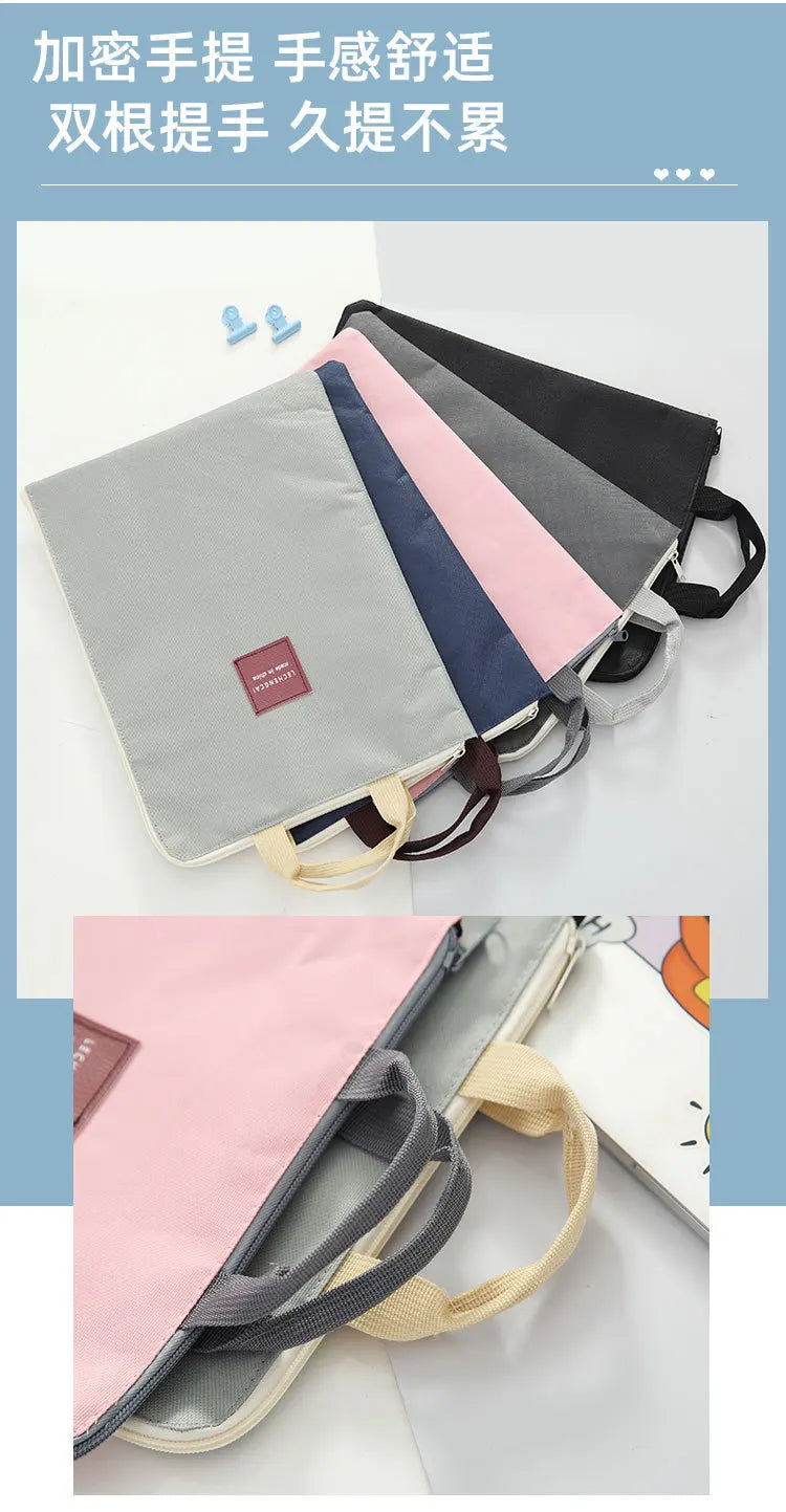 Bolsa simples bolsa para portátil multi-função impermeável saco de negócios estudante papelaria saco