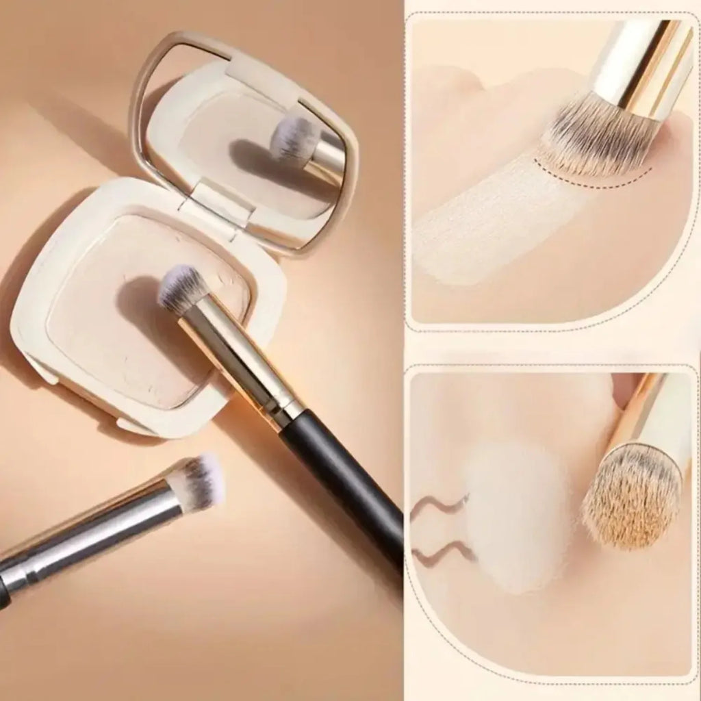 Pincel para Base e Corretivo, Pincéis Premium para Contorno e Blush, Pincel de Maquiagem Denso para Olhos e Rosto, Ideal para Esbater e Alisar