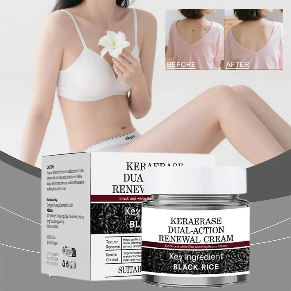 Creme hidratante de polpa crua de arroz preto - hidrata, evece o tom da pele, reduz linhas finas com extrato de arroz e cuidados faciais de hialuronato