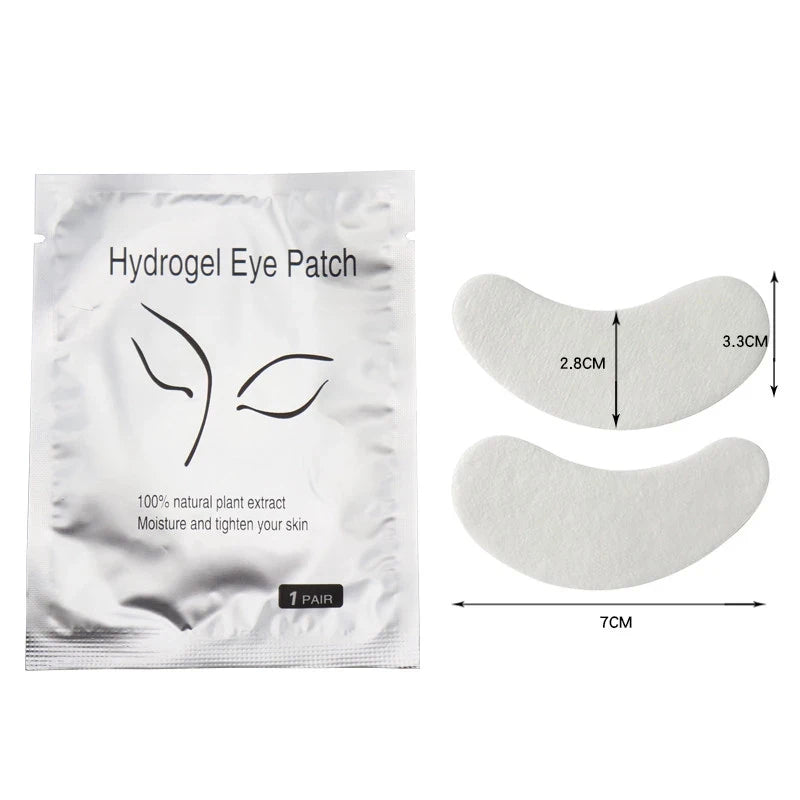 50 pares de remendo de extensão de cílios hidrogel almofada de olho gel adesivo de papel sob almofadas de olho remendos de cílios ferramenta de maquiagem suprimentos de beleza
