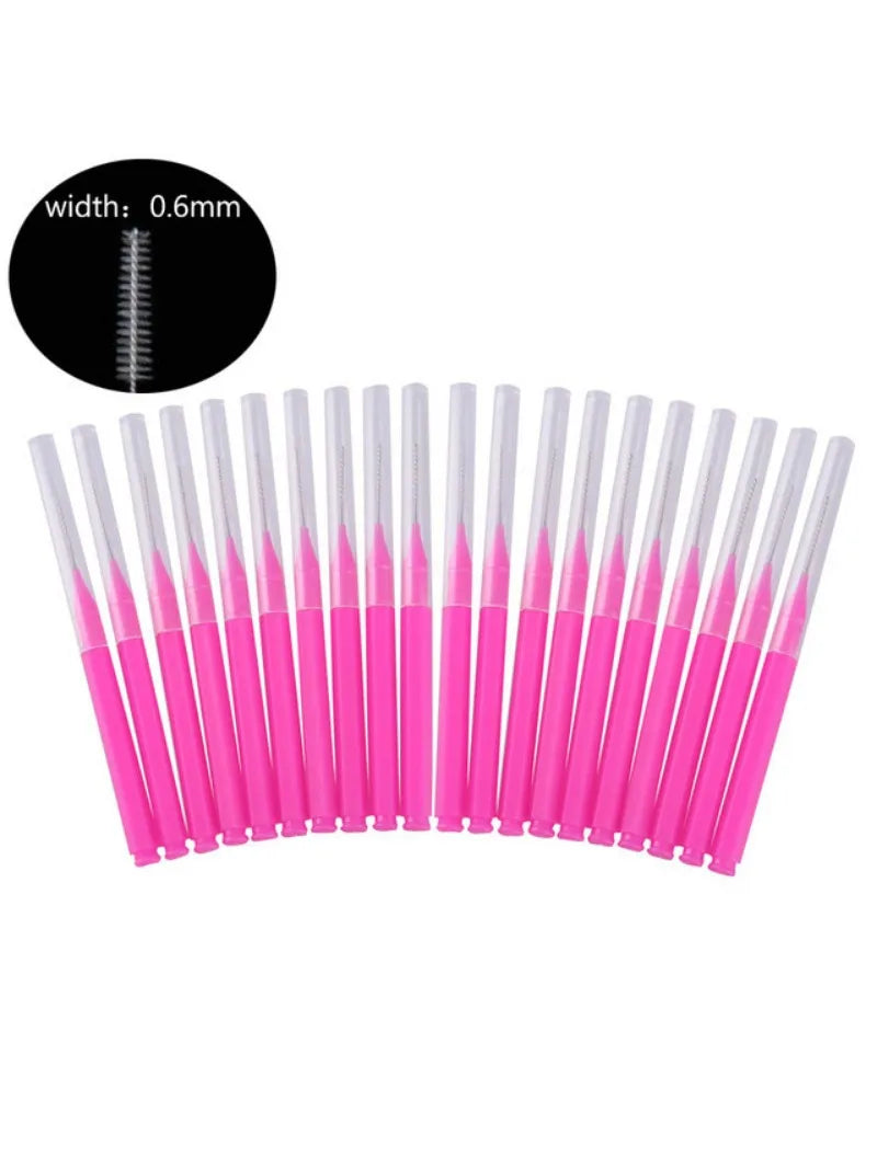 Descartável Brow Lifting Brushes, Mini Escova De Sobrancelha, Bendable Micro Cílios Aplicadores, Ferramentas De Maquiagem, Bendable, 20Pcs