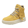 Sapatos masculinos de cano alto de inverno, sapatos esportivos casuais de couro, roupas de trabalho retrô, sapatos esportivos casuais versáteis e modernos
