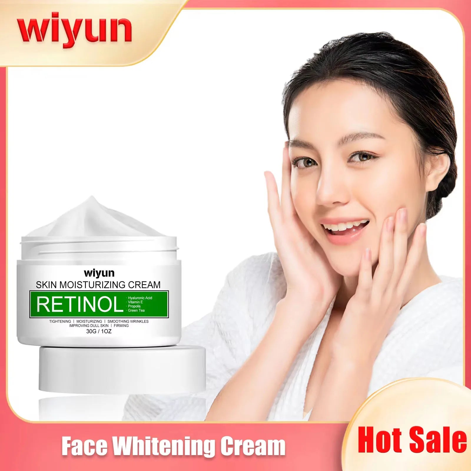 Retinol hidratante creme facial, iluminar, melanina, maçante Poro, encolhendo, hidratante, suave, escuro S-Pot removedor, loção