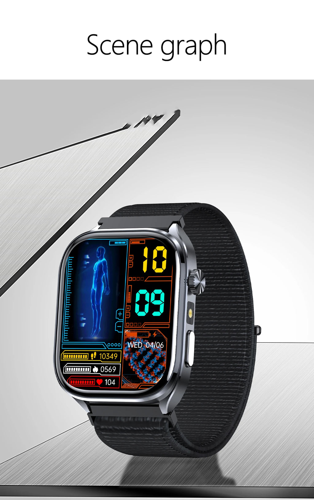Novo Smartwatch 2026 com ECG Preciso, Análise de Saúde Cardíaca, Análise de Sangue, Lipídios no Sangue, Pressão Arterial e Chamada Bluetooth para Homens