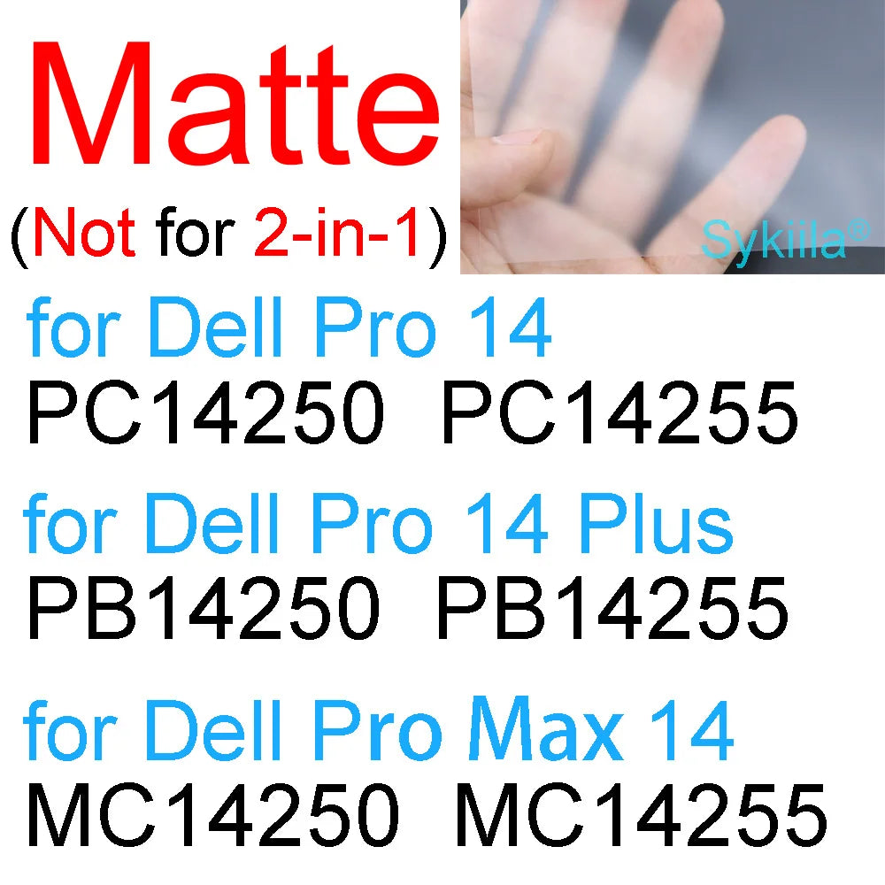 Protetor de Tela para Dell 14 Pro 13 15 16 Plus Max 18 DC14255 PC14255 DB16255 PC16255 HD Transparente Fosco Película Protetora