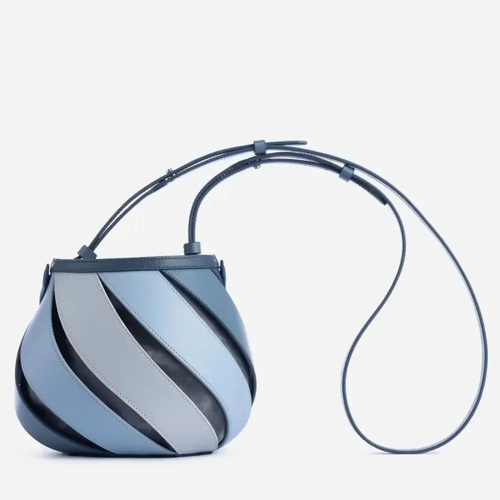 Bolsa feminina retrô de balde geométrico, elegante bolsa versátil de textura feminina, estilista de luxo, 2023