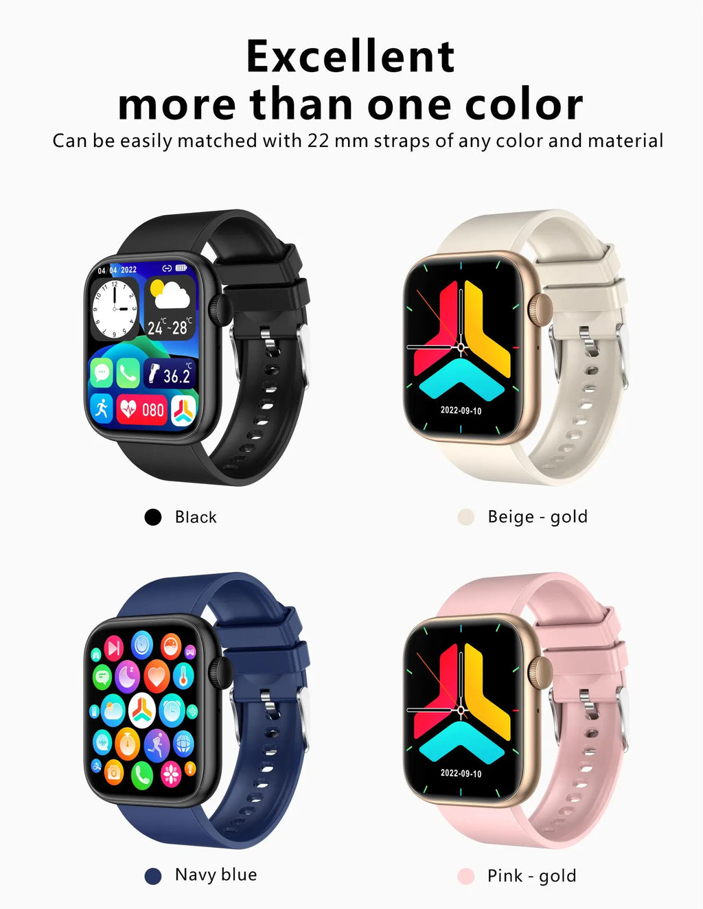 LIGE-Full Touch Screen Smart Watch para mulheres, Bluetooth Call, relógios impermeáveis, Sport Fitness Tracker, Smartwatch para senhora