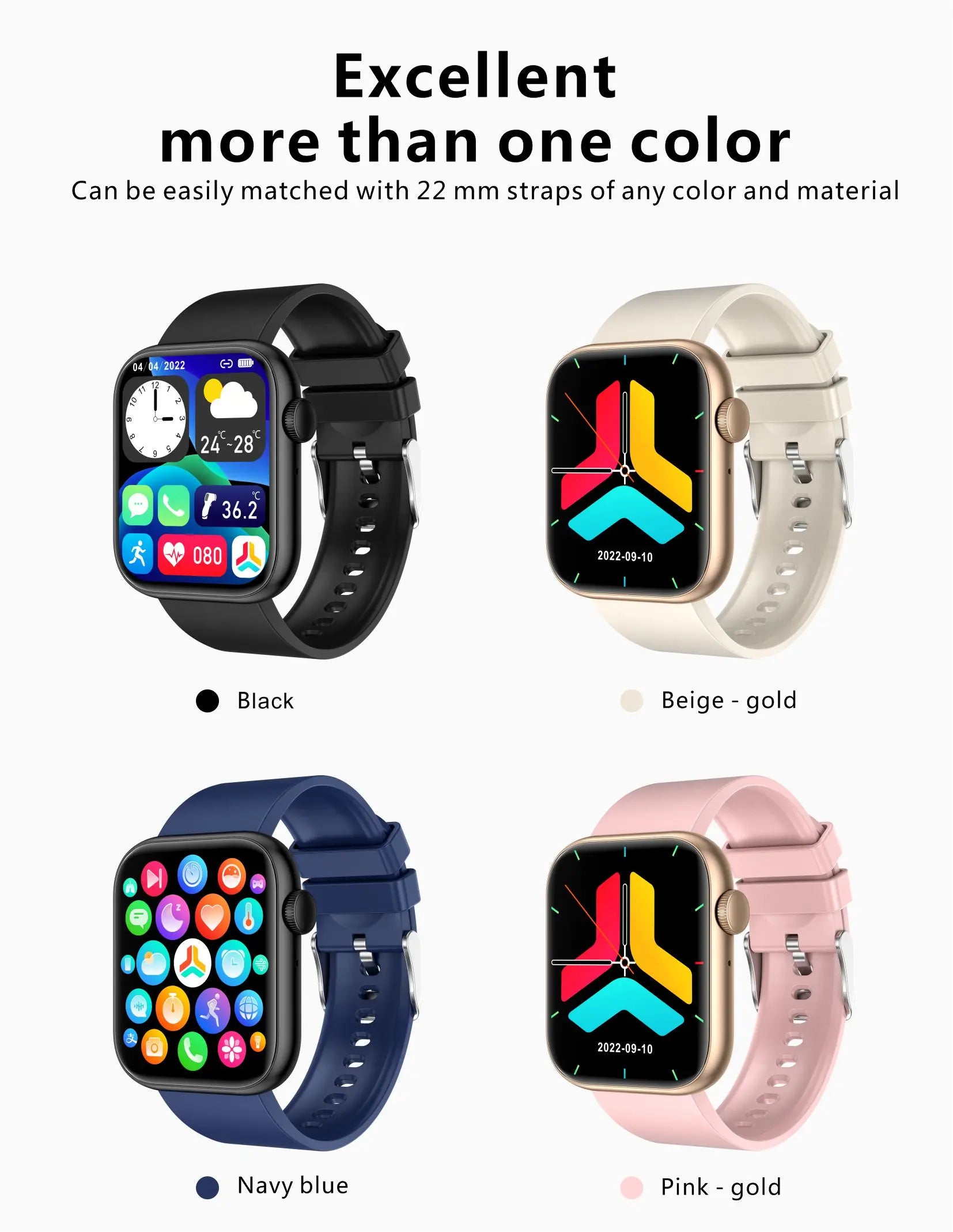 LIGE-Full Touch Screen Smart Watch para mulheres, Bluetooth Call, relógios impermeáveis, Sport Fitness Tracker, Smartwatch para senhora
