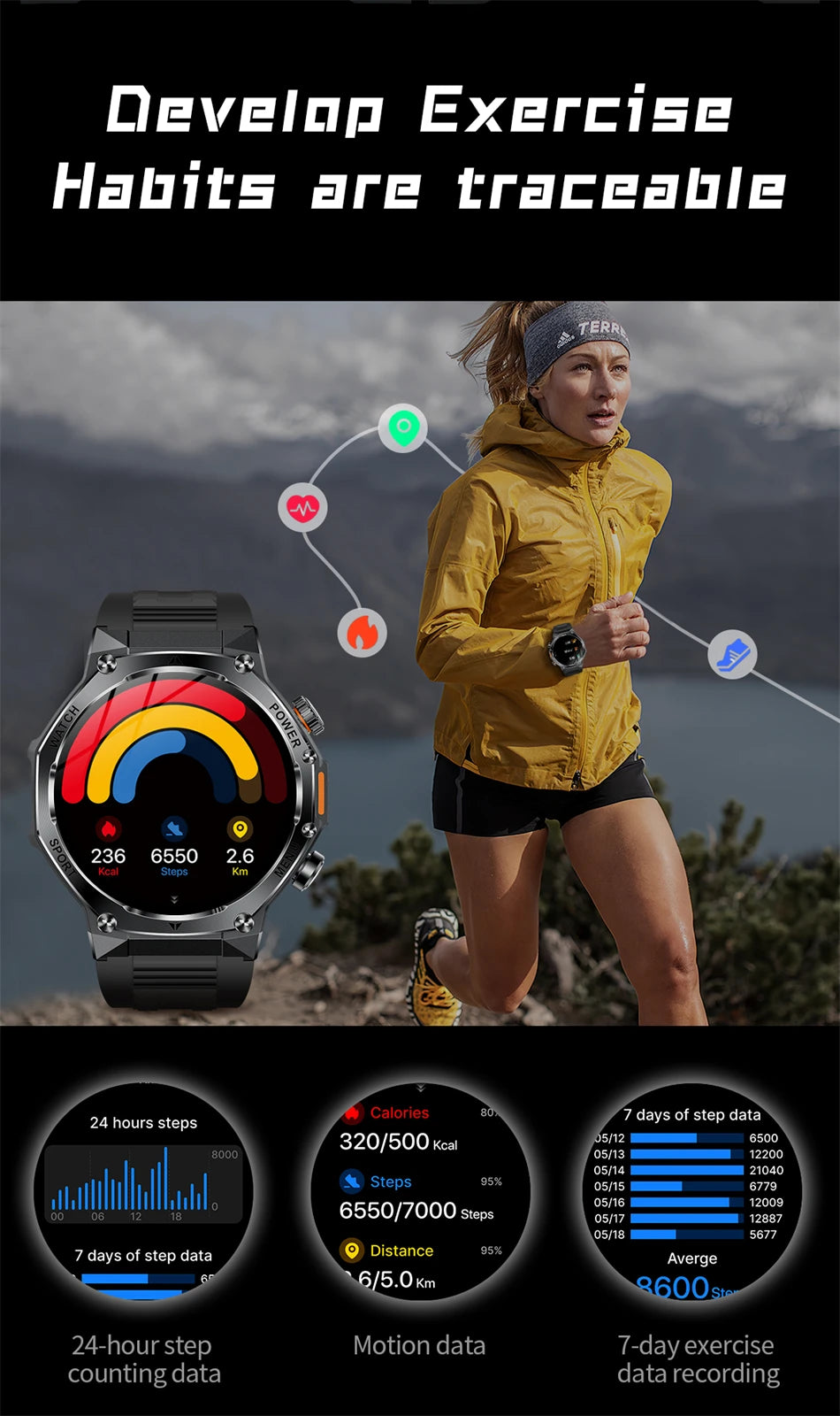 Novo relógio inteligente masculino 2025 chamada bluetooth um clique conexão relógios ip67 à prova dip67 água 800mah bateria smartwatch homem android ios