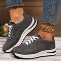 Azul denim plataforma tênis moda feminina sola grossa rendas até sapatos esportivos mulher plus size 43 confortável casual tênis femininos