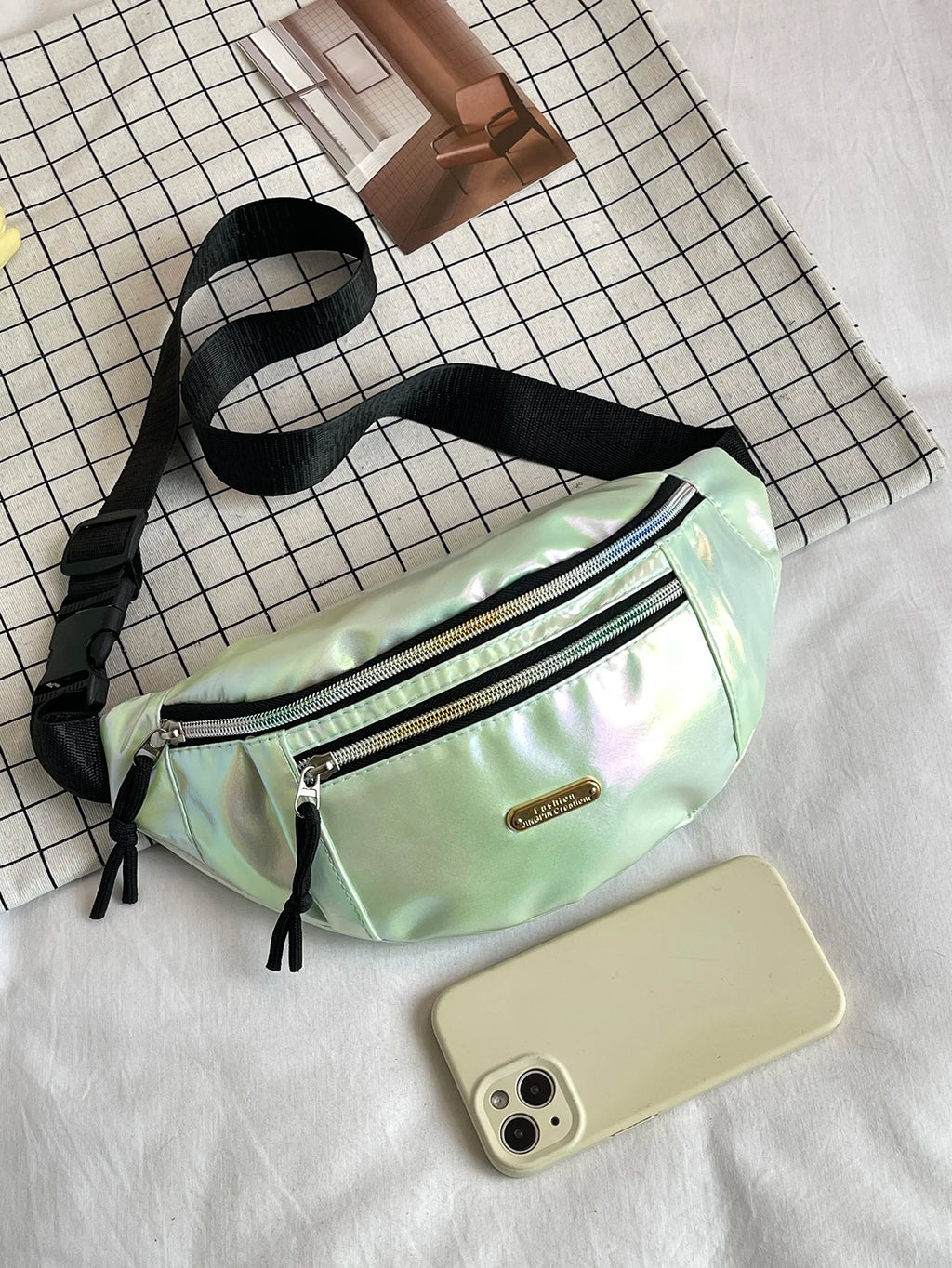 Crossbody Fanny Pack para homens e mulheres, Bolsa de cintura, Bolsa de cinto para viagem, caminhada, corrida, caminhada, ciclismo, Easy Carry, qualquer telefone, carteira