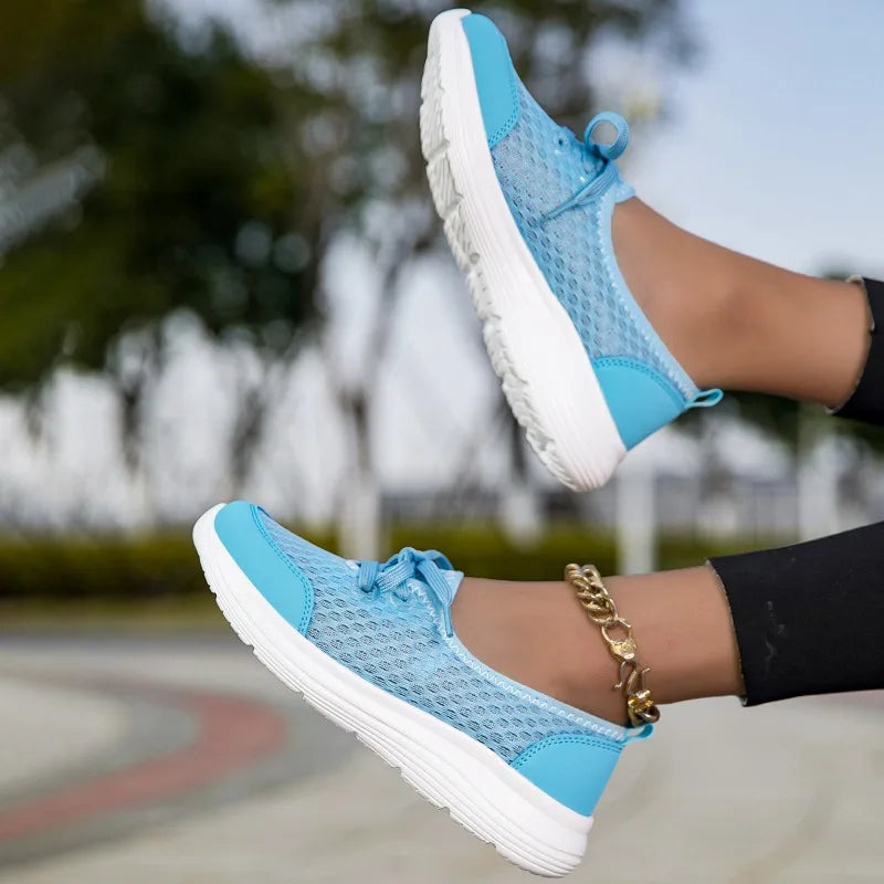 Yrzl mulher tênis deslizamento em sapatos casuais malha respirável confortável macio clássico condução mocassins sapatos para senhoras
