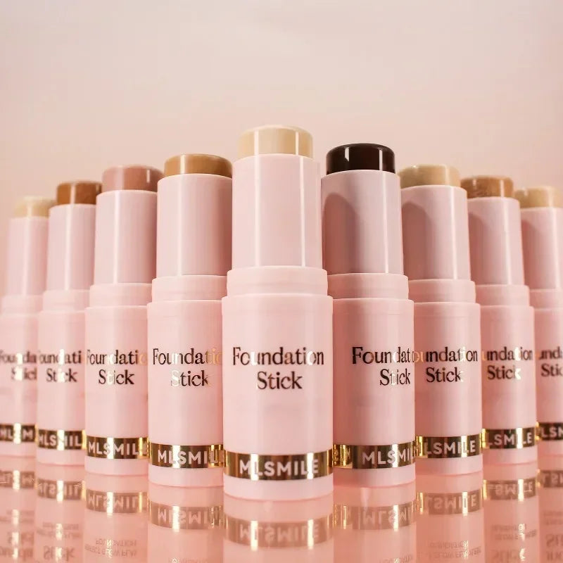 Rosto maquiagem vara fundação creme 6 cores hidratante cobertura completa tom de pele escura natural fosco corretivo maquiagem profissional