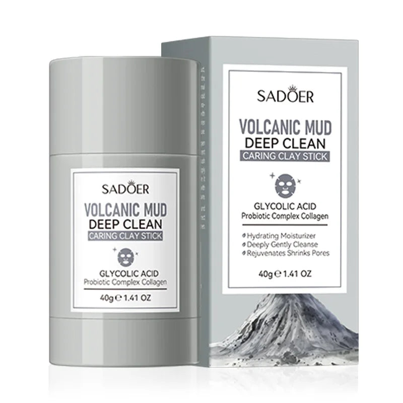 SADOER F Lama Vulcânica Máscaras Faciais Vara Máscara de Argila Encolher Poros Profundo Removedor de Cravo Limpeza Facial Hidratante