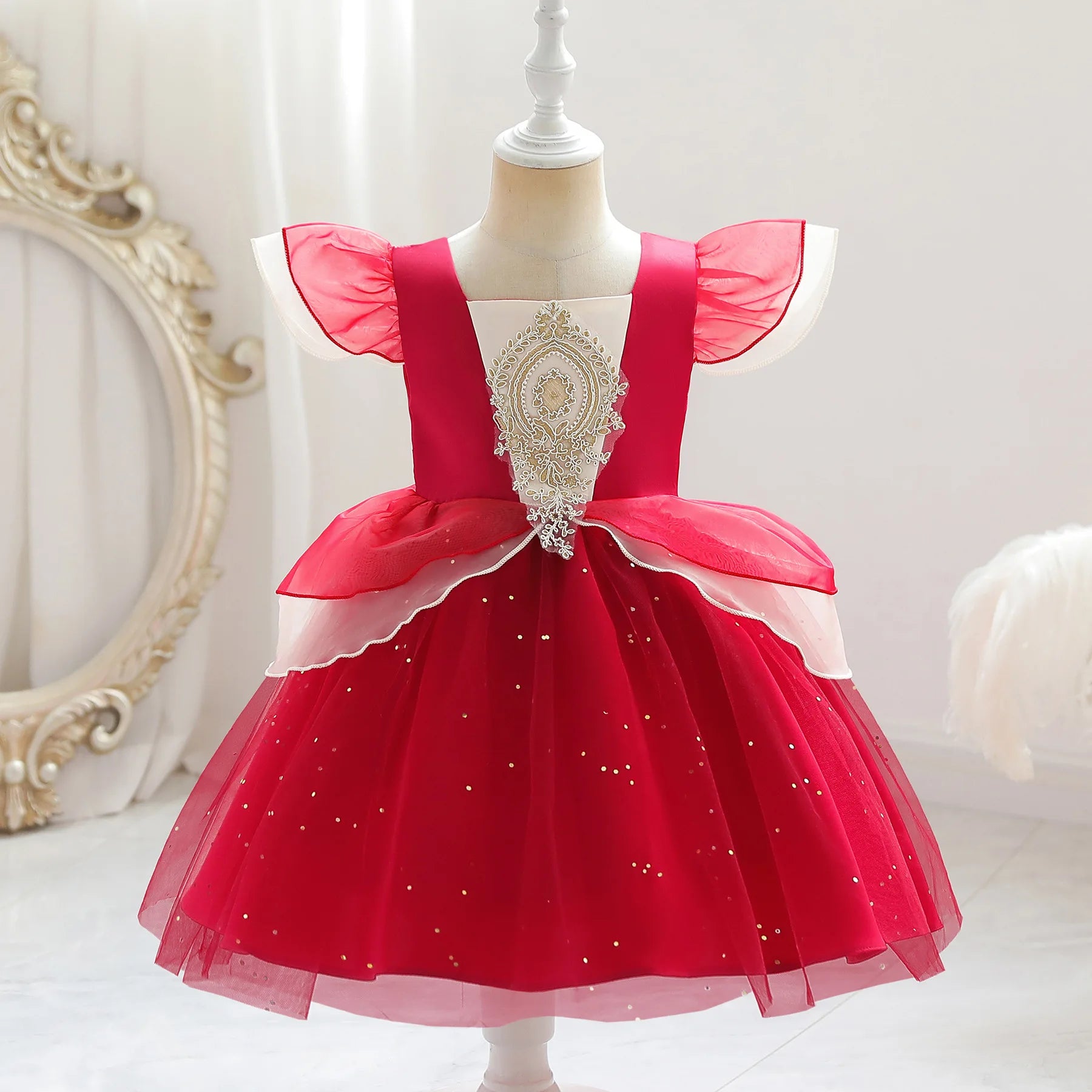 Baby Girls' Cotton Princess Party Dress, roupas de casamento infantil, moda infantil, verão, vestidos de aniversário, 2-10 anos
