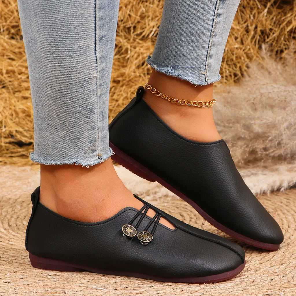 Mulheres apartamentos sapatos 2024 nova primavera outono casual confortável sapatos de barco mocassins dedo do pé redondo ballet ao ar livre fundo macio sapatos planos