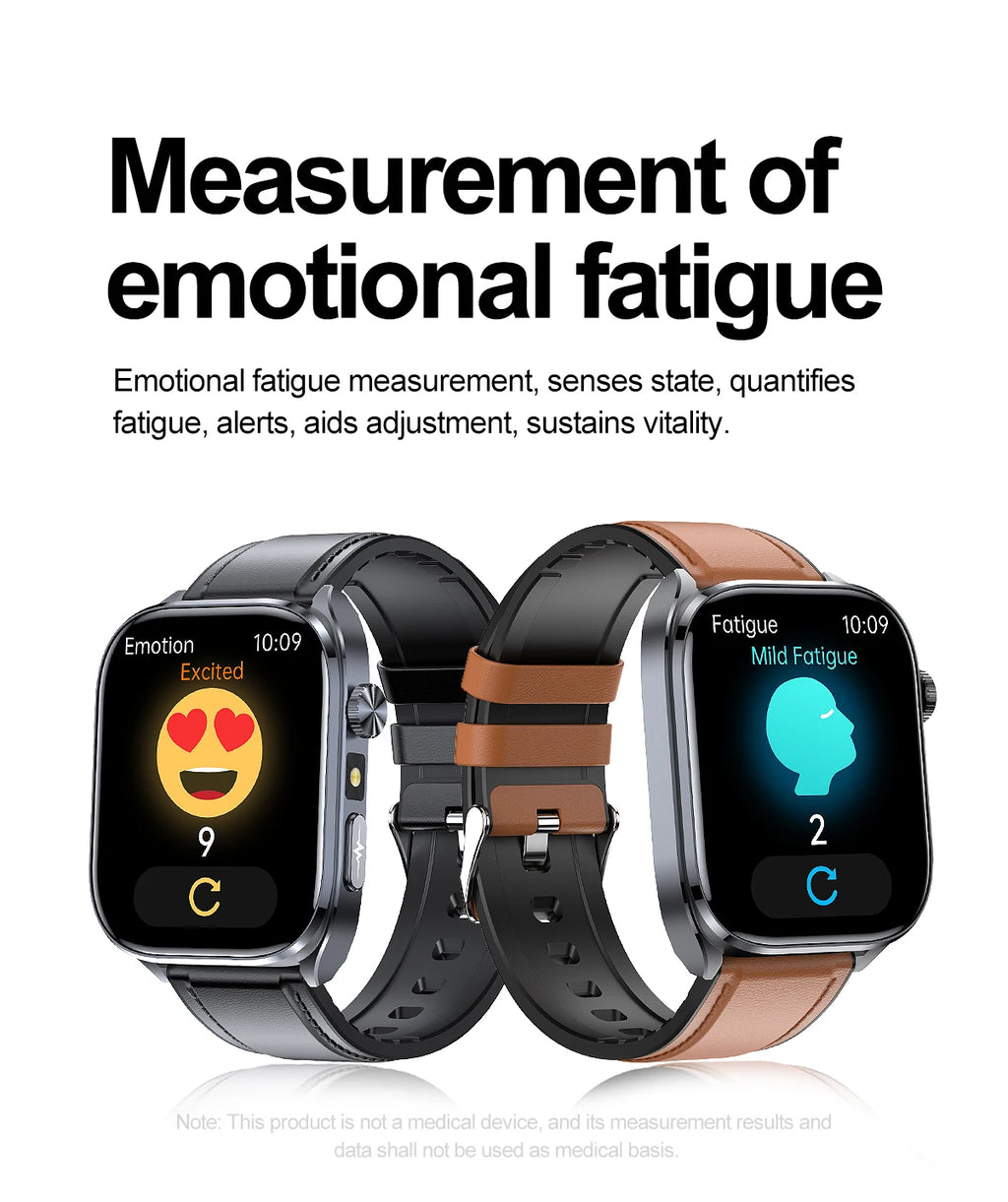 Novo Smartwatch 2026 com ECG Preciso, Análise de Saúde Cardíaca, Análise de Sangue, Lipídios no Sangue, Pressão Arterial e Chamada Bluetooth para Homens