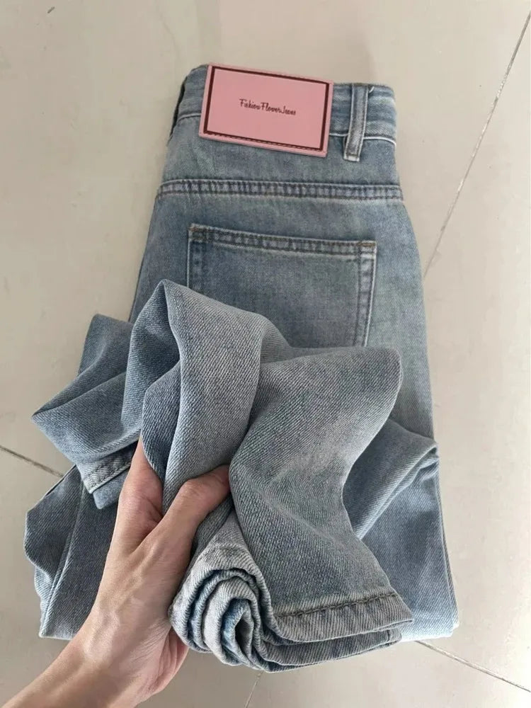 Mulheres perna larga calças de brim baggy senhora vintage y2k punk cintura baixa solta calças jeans streetwear moda lixo longo skater