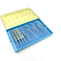 Conjunto de ferramentas para pálpebras, fórceps porta-agulhas com tesoura de dentes, instrumento oftálmico de aço inoxidável
