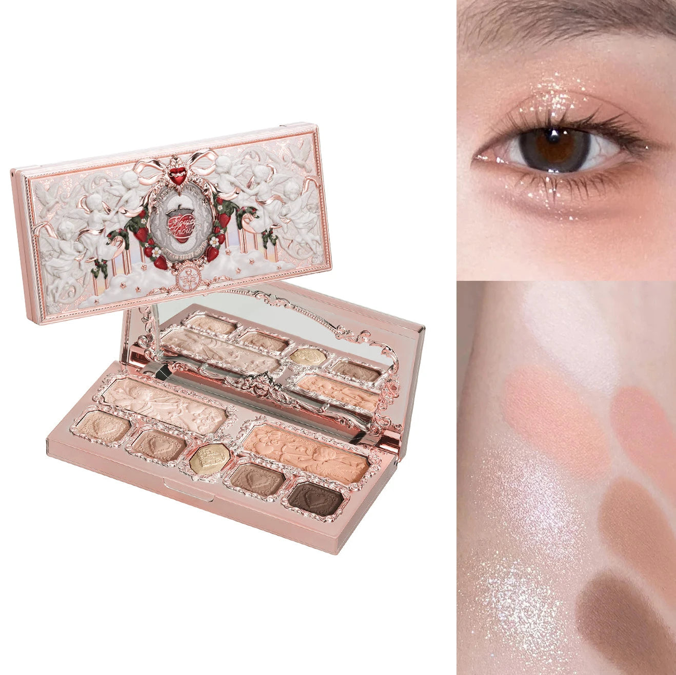 Flower Knows 2026 Bunny Garden Paleta de Sombras Temática de Coelhinho Coleção de Cosméticos Completa com Blush e Iluminador