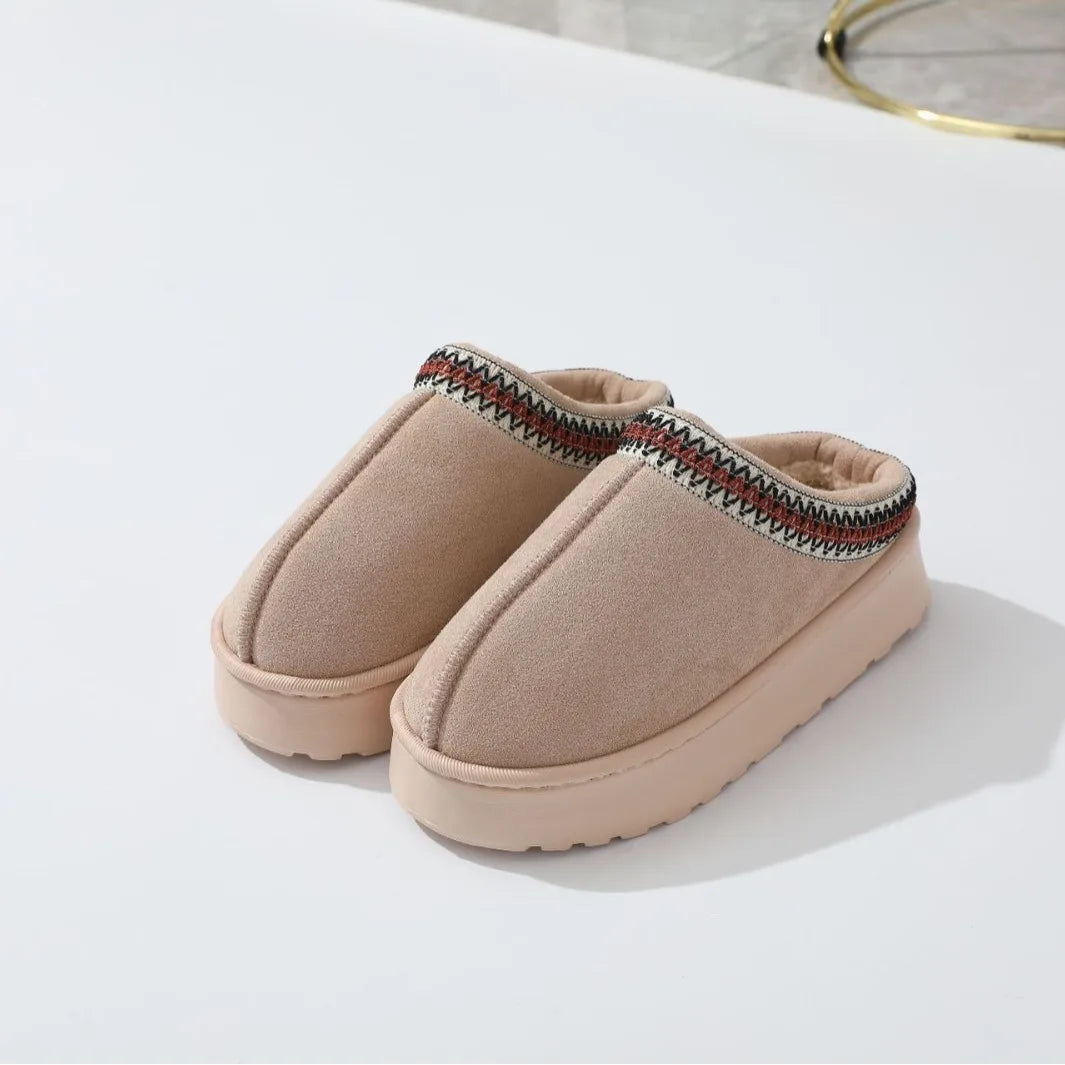 2025 plataforma chinelos macios mulheres/homens casa apartamentos moda pelúcia sapatos de inverno senhoras casa elegante calçados casuais tamanho grande