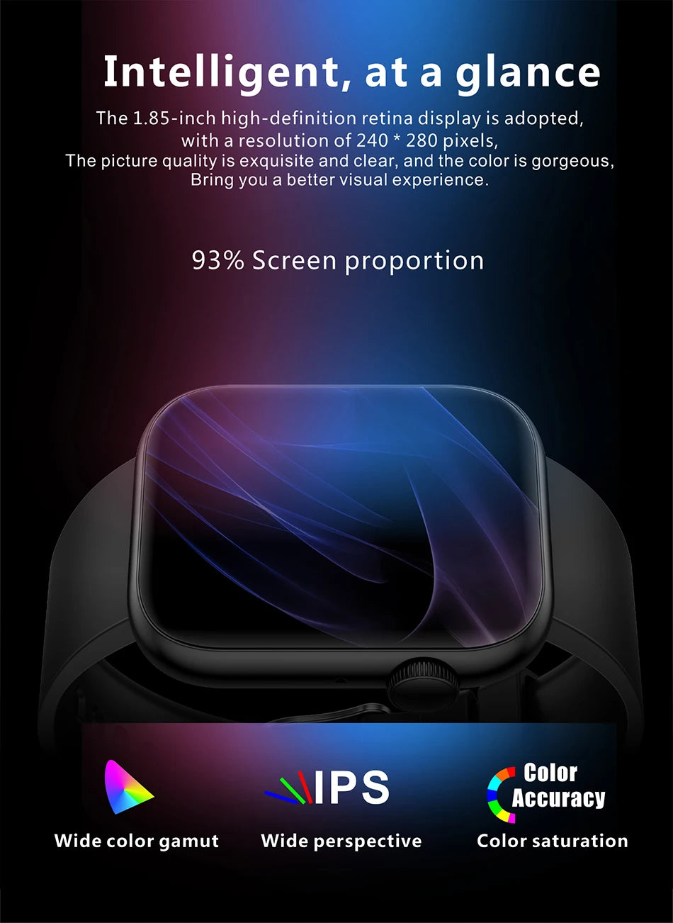 LIGE-Full Touch Screen Smart Watch para mulheres, Bluetooth Call, relógios impermeáveis, Sport Fitness Tracker, Smartwatch para senhora