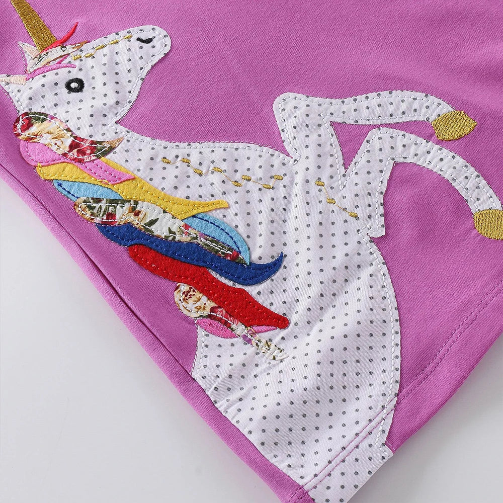 Dxton outono algodão crianças vestido casual apliques crianças em linha reta vestido diário manga listrada meninas vestido escolar