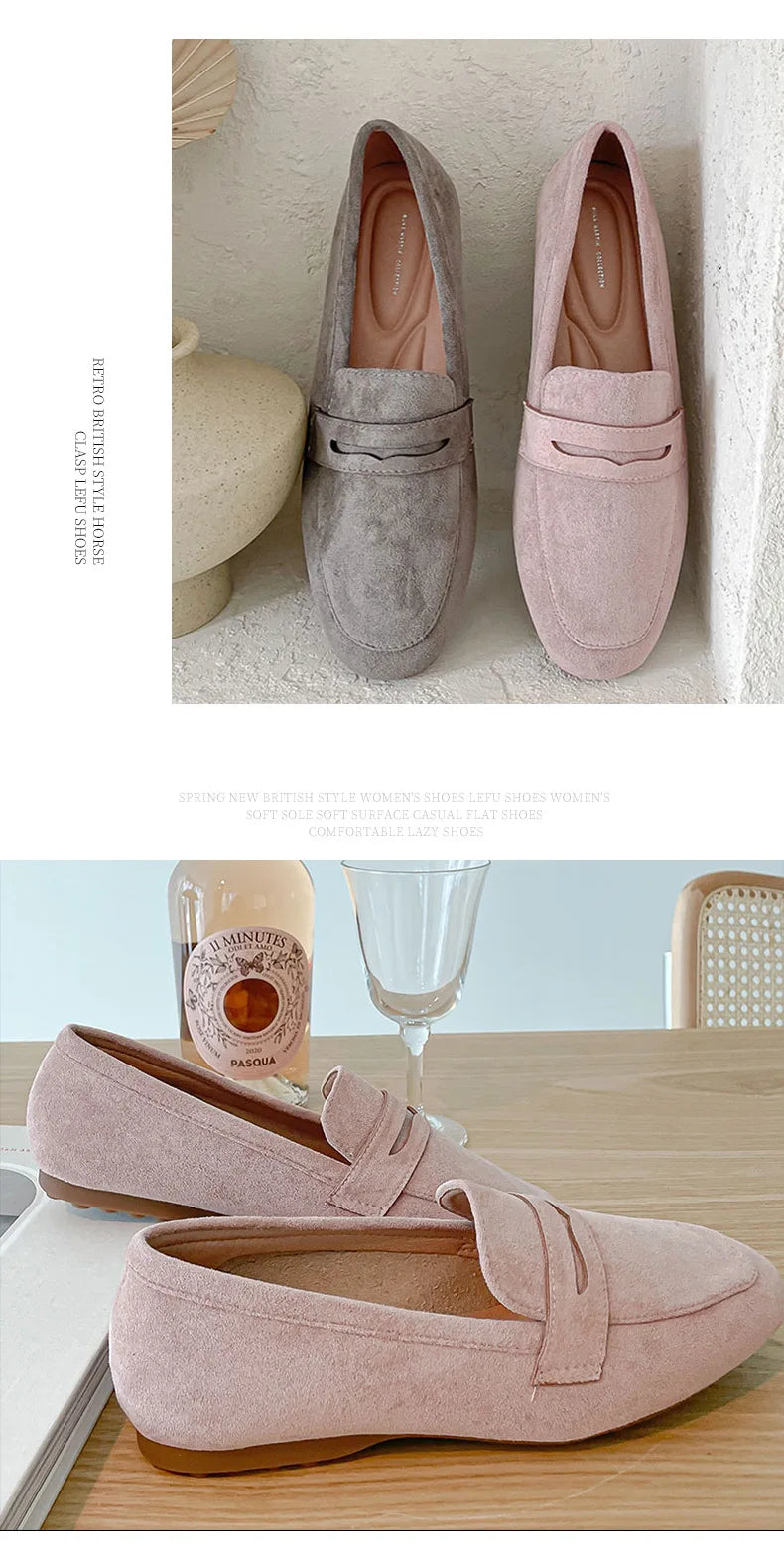 2025 novas mulheres sapatos planos mulher mocassins primavera outono casual camurça deslizamento em sapato mulher confortável sapato leve mujer sapato