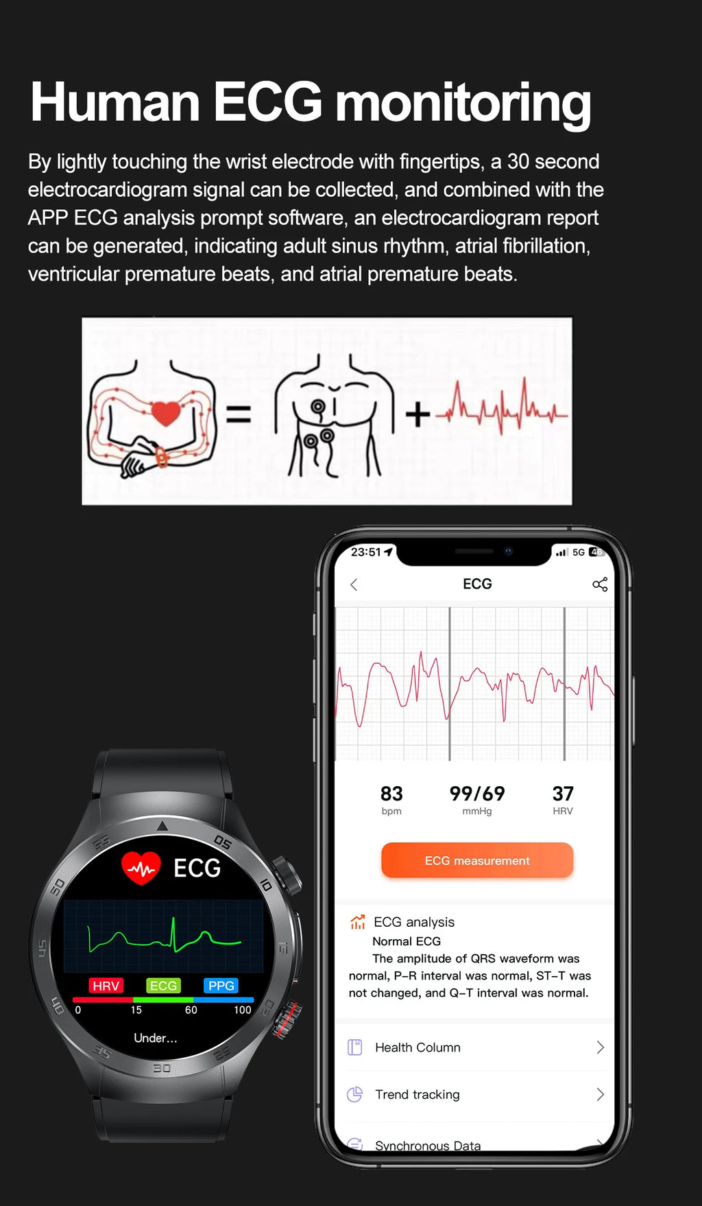 2025 novo tratamento a laser corpo e coração relógio inteligente masculino ecg + ppg ácido úrico gordura no sangue bluetooth chamada rastreador de saúde relógios inteligentes