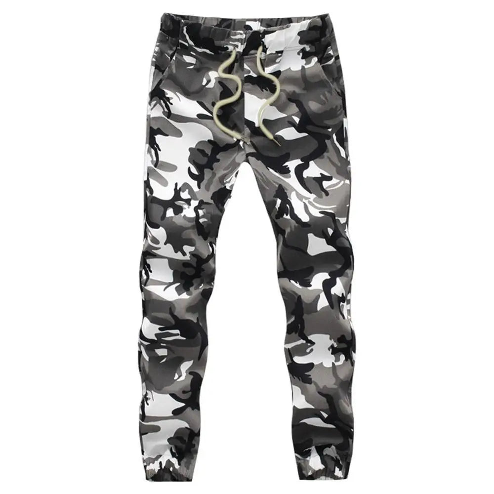 Ins laranja camuflagem jogger calças dos homens hip hop tecido calças casuais tático militar bolsos algodão 2025 moletom
