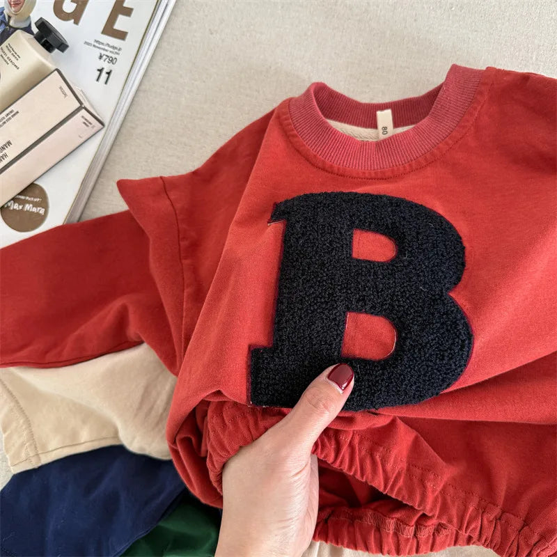 2025 primavera novas crianças manga longa t camisas soltas bebê menina carta moletom crianças meninos casual topos da criança algodão t