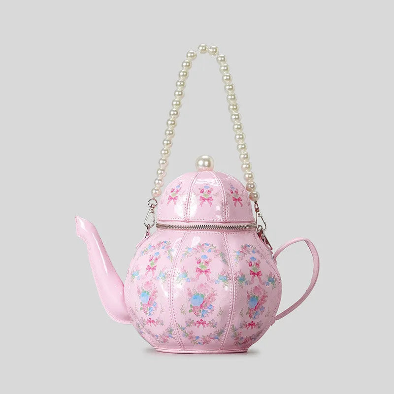 Bolsa mensageiro engraçada em formato de bule, bolsa crossbody legal de ombro único, bolsa multiuso para mulheres e meninas
