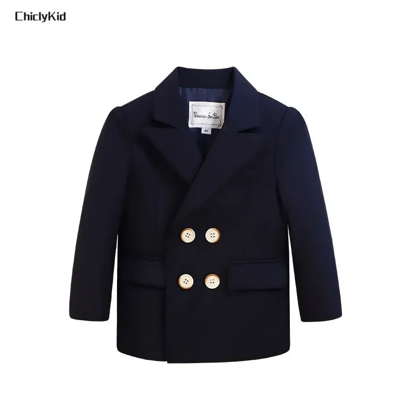 Meninos primavera outono terno jaqueta crianças festa blazers fraque topo crianças vestido formal casamento smoking desempenho casaco de manhã