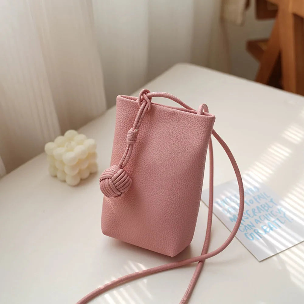 Mini sacos crossbody para All-Match Phone Pouch, grande capacidade Coin Purse, macio PU, leve, novo