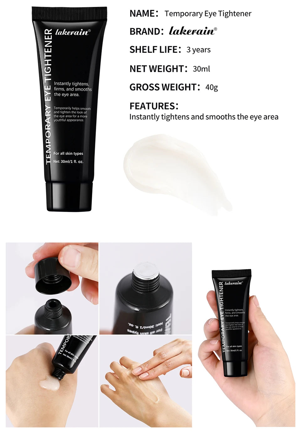 Instant apertar rugas creme para os olhos remover sacos de gordura dos olhos inchaço levantamento endurecimento suave nutrir cuidados com a pele dos olhos creme de massagem