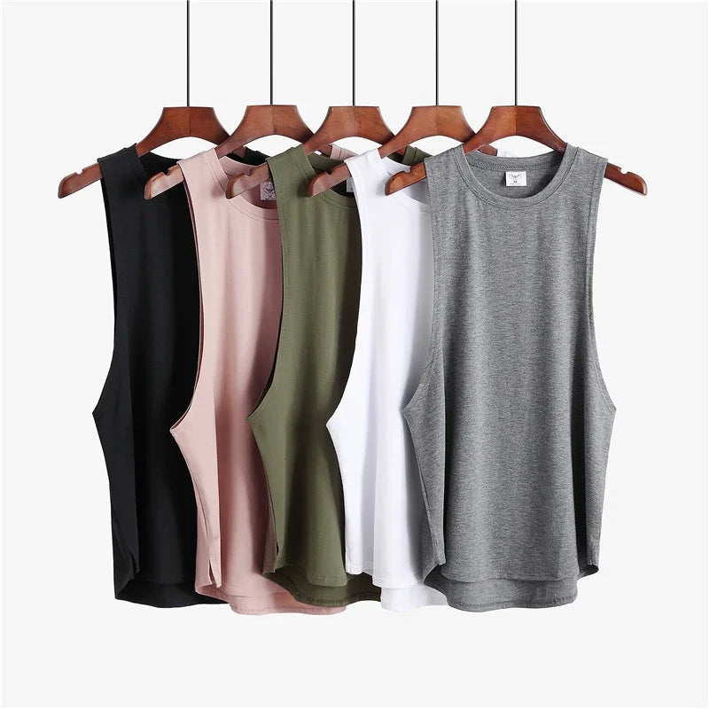 Roupas de fitness em branco sem mangas camisa dos homens ginásio stringer tanque superior musculação tanktop masculino sportwear undershirt moda colete