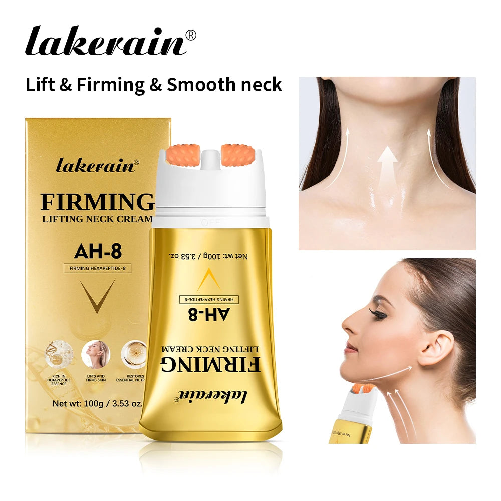 Lakerain endurecimento levantamento pescoço creme nutrição profunda fórmula leve remover duplo queixo rejuvenescimento firmeza creme de pele solta
