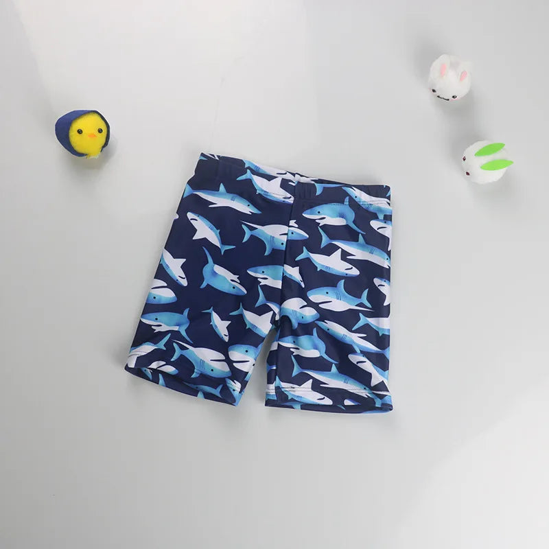 Shorts de Praia Infantis Verão 2026 para Meninos com Estampa de Desenho Animado, Calções de Banho para Crianças de 1 a 9 Anos, Roupa de Banho Infantil, Calções de Natação