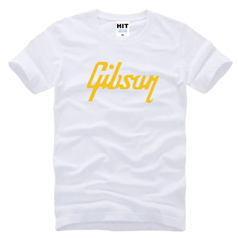 Camiseta masculina marca de luxo gibson t camisas dos homens música rock homem t camisa de manga curta camiseta hip hop dos homens camiseta topos
