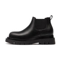 Botas Chelsea Vintage Masculinas Maden, Estilo Britânico, Botas Altas Pretas com Bico Redondo, Calçados Clássicos para Outono e Inverno