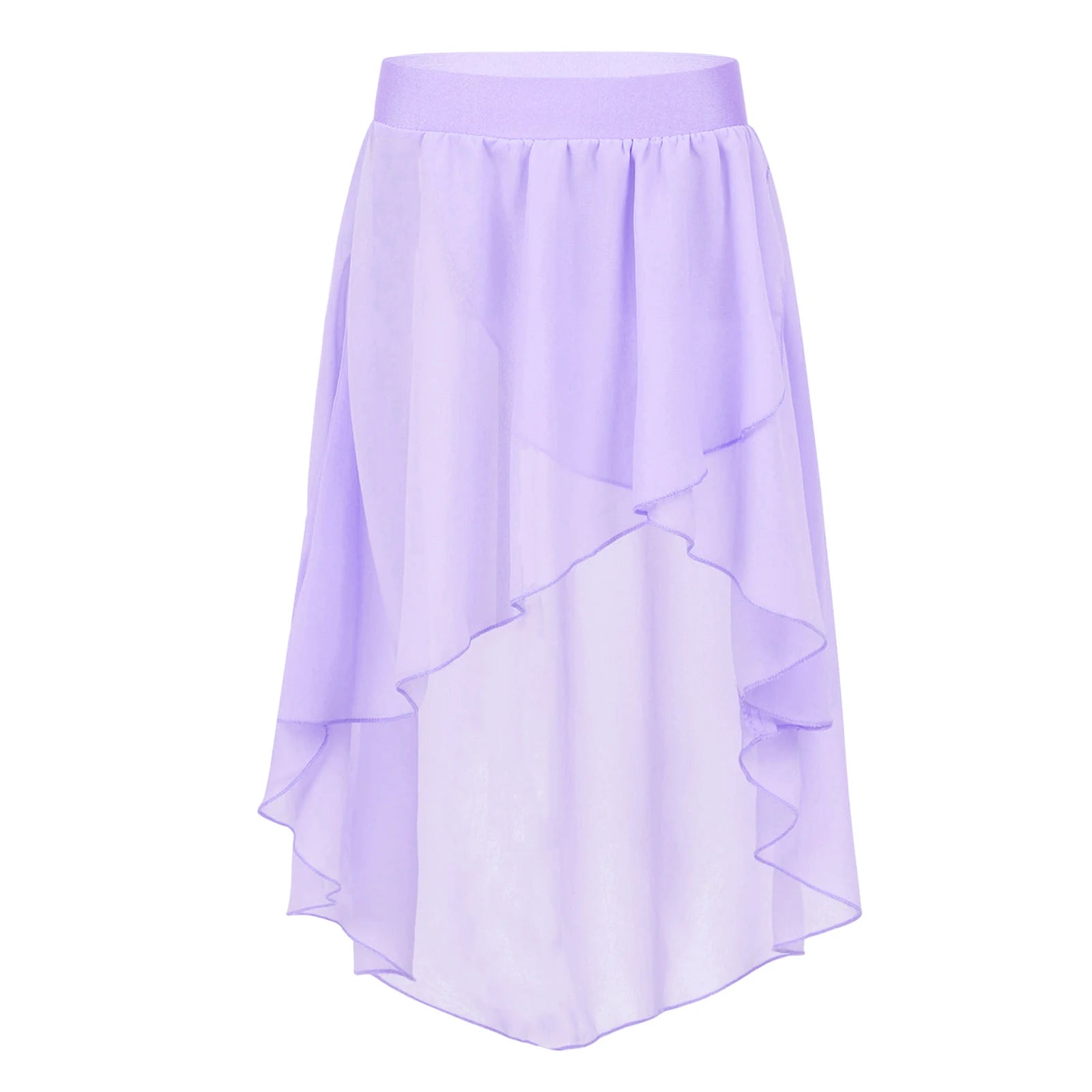 Crianças meninas cintura elástica oi-baixo chiffon saia moderna dança lírica jazz latino cha-cha ballet patinação desempenho roupas