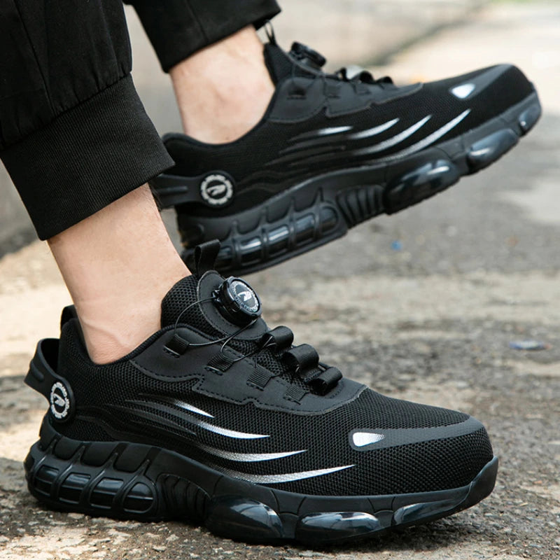 Tamanhos 36-48 sapatos de segurança dedo do pé de aço smash à prova de punctura sapatos de trabalho para homens tênis anti-deslizamento zapatos de seguridad de hombre