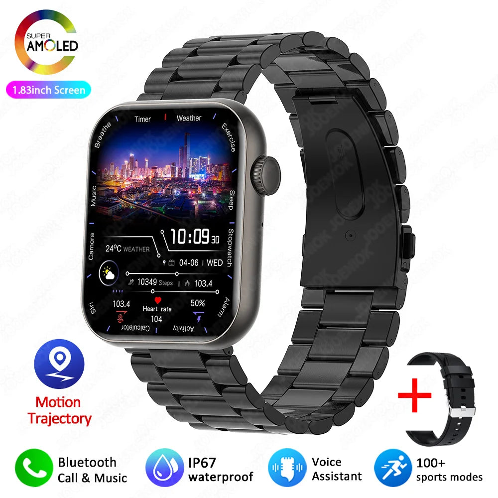 2025 novo relógio inteligente tela de toque completa bluetooth chamada ai voz freqüência cardíaca relógios à prova dwaterproof água pulseira esportiva smartwatch feminino